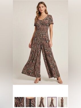 EST. 1946 Plus Size Paisley Print Jumpsuit – Size 18-20W
